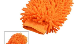 Manopla de Microfibra Lavado del Vehículo Extra Suave Anti-Rallado Orange