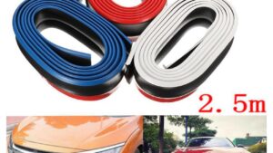 Bumper Lip Faldón Spoiler Goma Protector Paragolpe Delantero Samurai 2,5m Largo Negro+Rojo/Blanco/Azul