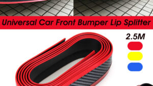 Bumper Lip Faldón Spoiler Goma Protector Paragolpe Delantero Samurai 2,5m Largo Carbono+Rojo/Azul - Carbono Rojo - Carbono Azul