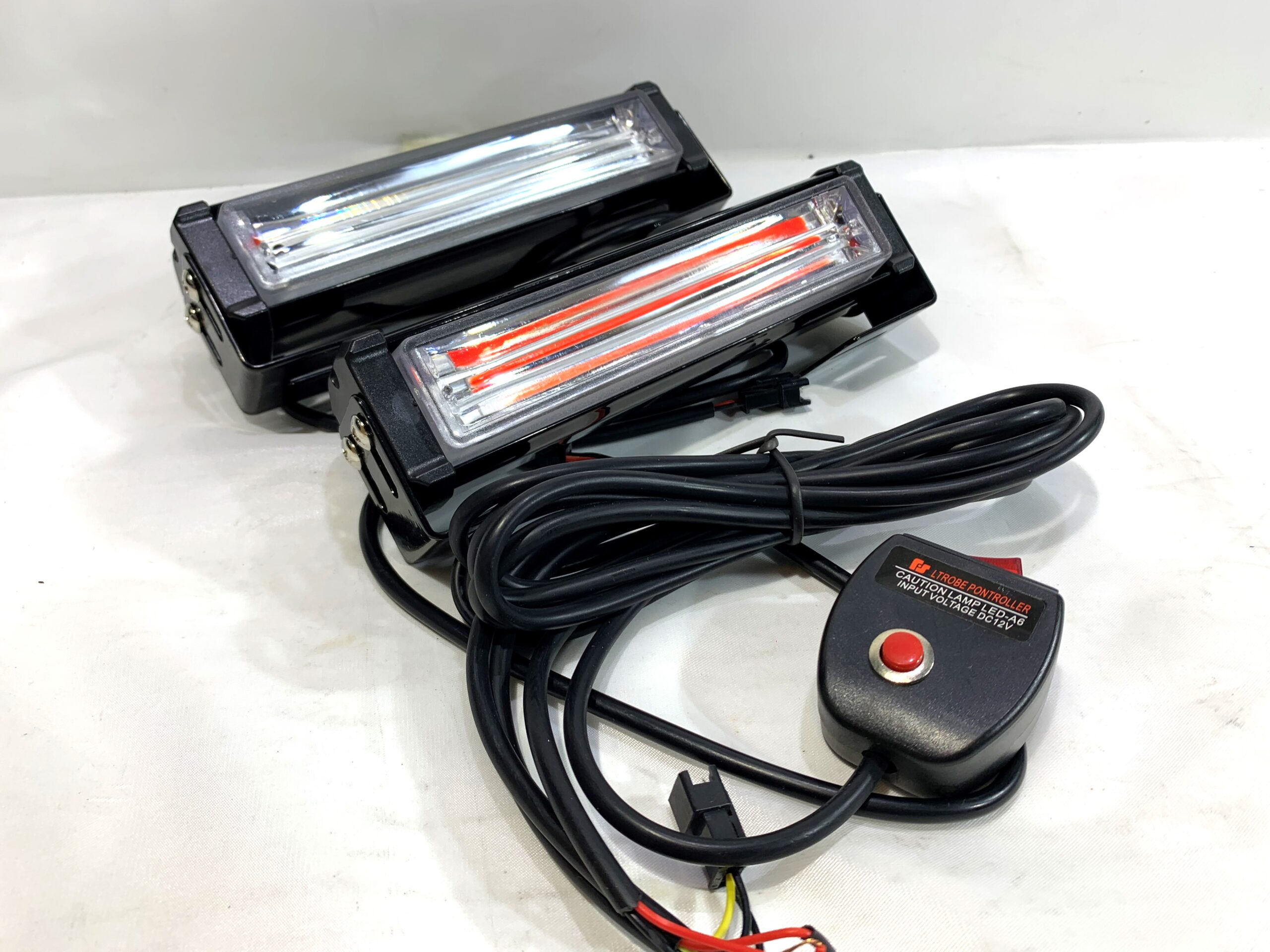 Focos Stroboscopicos Flash C/Controlador Secuencias - Luz Azul+Rojo - Automóvil 12v Mod.26C-16cm - Imagen 2