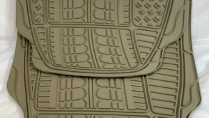 Juego Alfombras Goma Gruesas Calidad Beige 5 Piezas