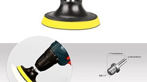 Plato 3"-75mm C/Velcro P/Pads Pulidora Orbital Rosca 14mm & Adaptador Para Taladro