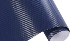 Film Vinilo Autoadhesivo Fibra de Carbono 3D Blue Dark C/Canales Aire x Metro Cuadrado 1.52x 0.66m / 1.27x0.88m