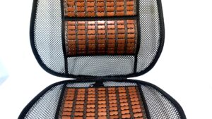 Respaldo Asiento Anatómico Madera & Tejido Antitranspirante C/Riñonera Mod.YD7