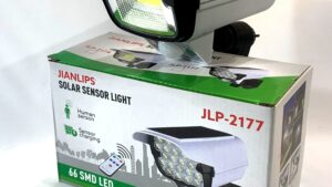 Foco Solar 20w-Cob Simil Camara Vigilancia / Sensor Movimiento / Fotocelula / Control Remoto