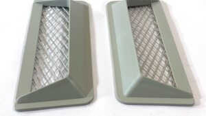 Toma Aire Laterales Automóvil Autoadhesivas Decorativas Gris 6cmx16cm Tuning