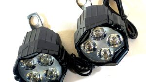 Focos Camineros 4 Leds 12v -18w 1800LM Moto Luz Blanca x Par