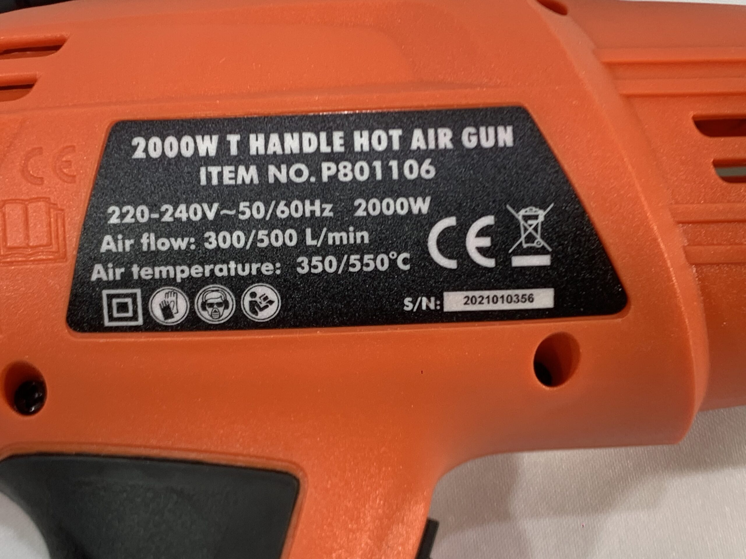 Pistola Calor Industrial 2000w Hoteche Kit - Instalación Polarizados/Vinilos - Imagen 3