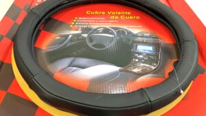 Cubre Volante Universal Cuero Negro Diámetro 35-37cm Small