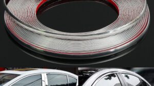 Moldura Cromada Autoadhesiva 10mmx1m Decorativa o Protectora Automóvil