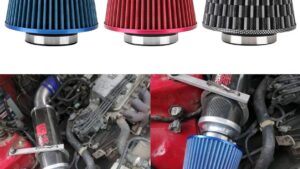 Filtro Aire Motor Automóvil Cónico 76mm (Boca Conexión) Tuning / Colores : Azul/Carbono/Rojo/Silver - Mod.3502