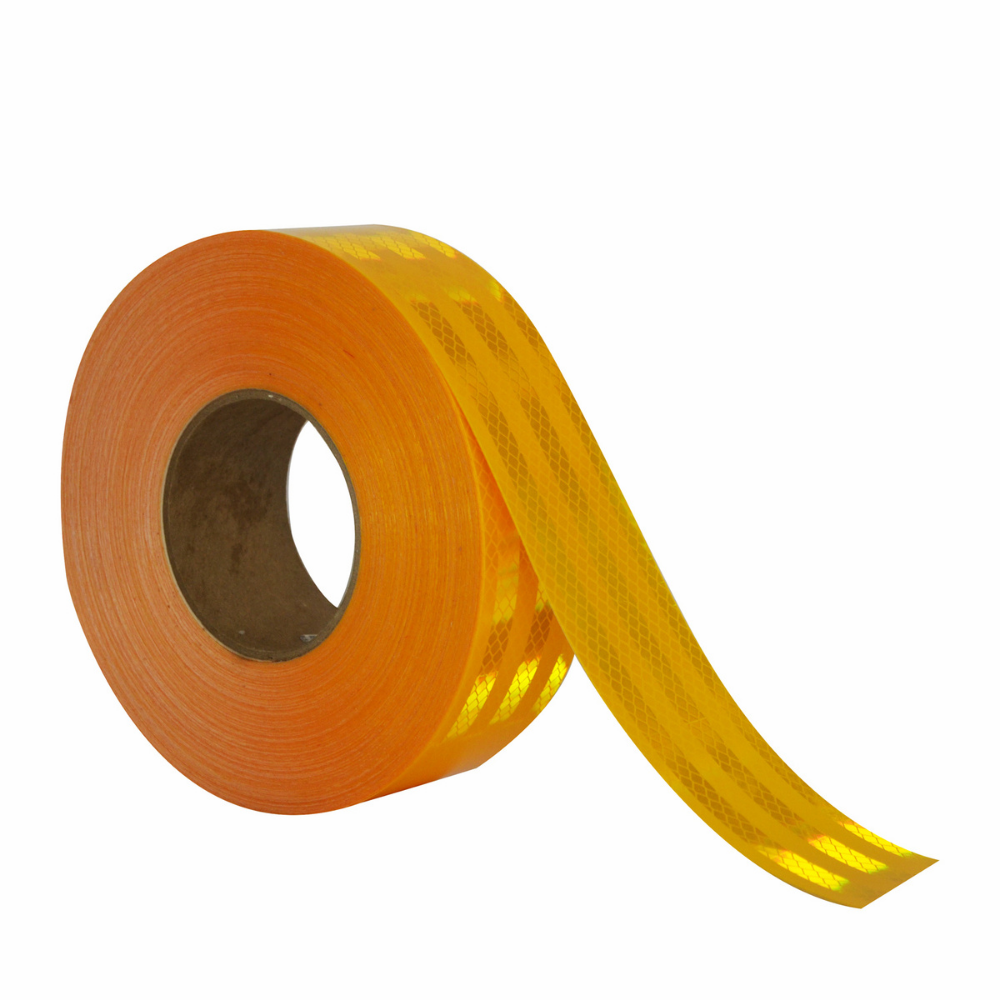 Cinta Reflectiva Prismatic Amarillo / Amarillo Limón Seguridad Camión Carros Pisos 5cm x Metro Lineal - Mod.CCC - Imagen 9