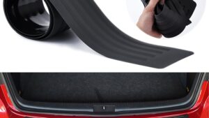 Bumper Protector Goma Paragolpe Trasero Entrada Baul 90cm Universal Negra SPORT