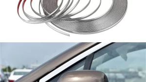 Moldura Cromada Autoadhesiva 20mmx1m Decorativa o Protectora Automóvil