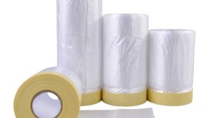 Rollo Film Nylon P/Enmascaramientos Pre-Encintado 180cmx25m Clear/Blue