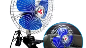 Ventilador Oscilante 12v - 6¨-15cm P/Auto Camioneta MotorHome P/Encendedor / Sujeción Pinza Mod.821/XS-6