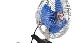 Ventilador Oscilante 24v - 8¨-20cm P/Auto Camioneta MotorHome P/Encendedor / Sujeción Pinza Mod.XS-8/822