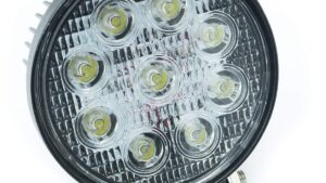 Caminero Foco 9 Leds 12v-27w Redondo 11cm Automóvil / Moto / x Unidad Mod.1143A