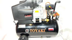 Compresor Aire Portatil TOYAKI 220v 3HP - 25L - 116Psi Monofasico Semi-Profesional Modelo TK-25L