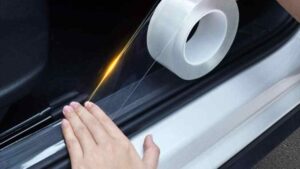 Cinta Gruesa Goma Transparente Autoadhesiva Protectora Pisaderas Zocalos/Puertas Vehículos - Multiusos Baños/Cocinas 5cmx5mx0.8mm
