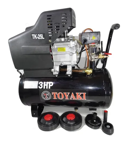 Compresor Aire Portatil TOYAKI 220v 3HP - 25L - 116Psi Monofasico Semi-Profesional Modelo TK-25L - Imagen 4