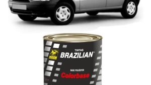Pintura Base Poliester Cinza Steel-Gris Metal Acero Brazilian Pronto Uso x 900ml