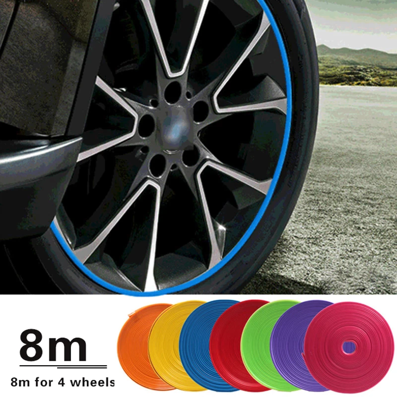 Linea Goma Decorativa Autoadhesiva Guarda Llantas Automóvil x 8m - Imagen 3