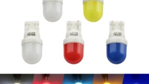 Lamparas T10 1 Led 1W-12v Esmerilada P/Tablero / Posición / Interiores Automóviles x Par