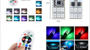 Lamparas T10 RGB - 12 Leds 5050 - 12SMD 5W-12v /Control Remoto P/Tableros/Interiores Posición/Matricula Automóviles x Par