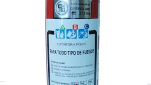 Bomberito Extinguidor Polvo & Soporte P/Asiento-Baúl Automóvil Homologado 2Kg (Cargado)