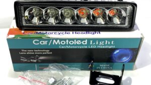 Foco Stroboscopicos Flash 6 Leds 18w Luz Azul+Rojo Automóvil 12v Mod.1030B