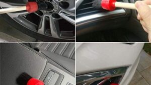 Pinceles Detailing Mango Madera & Pelo Negro / P/Limpieza Interiores & Exteriores Vehículos Pack x 5