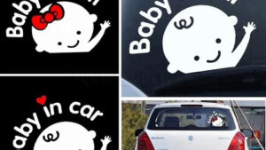 Sticker Pegotin Calco Autoadhesivo "BABY IN CAR" (Bebe a Bordo) Mama Embarazada