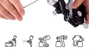 Set / Kit Limpieza Lavado de Pistolas Pintar / Aerografos 8pcs EcoTE