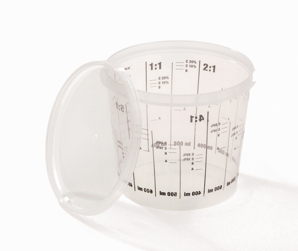 Copa / Vaso Graduado C/Escalas Para Mezclas Productos Catalizados 300ml Brazilian - Imagen 2