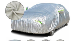 Funda Cubre Automóvil C/Felpa Impermeable Plateada / Protección UV / EcoTE Talle 3L - 4.6-4.7m