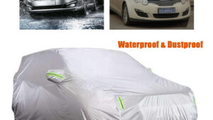 Funda Cubre Automóvil C/Felpa Impermeable Plateada / Protección UV / EcoTE Talle 3XXL - 5.1-5.3m