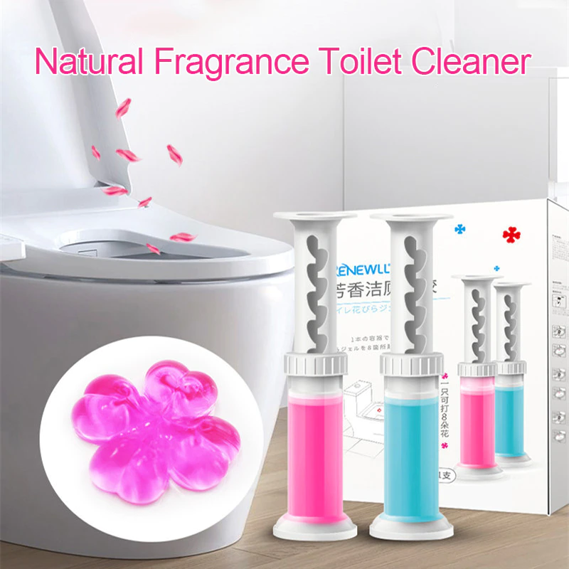 Perfumador & Limpiador Gel Jeringa Formato Flores Aromáticas P/Inodoro-Water Toilet Alta Calidad