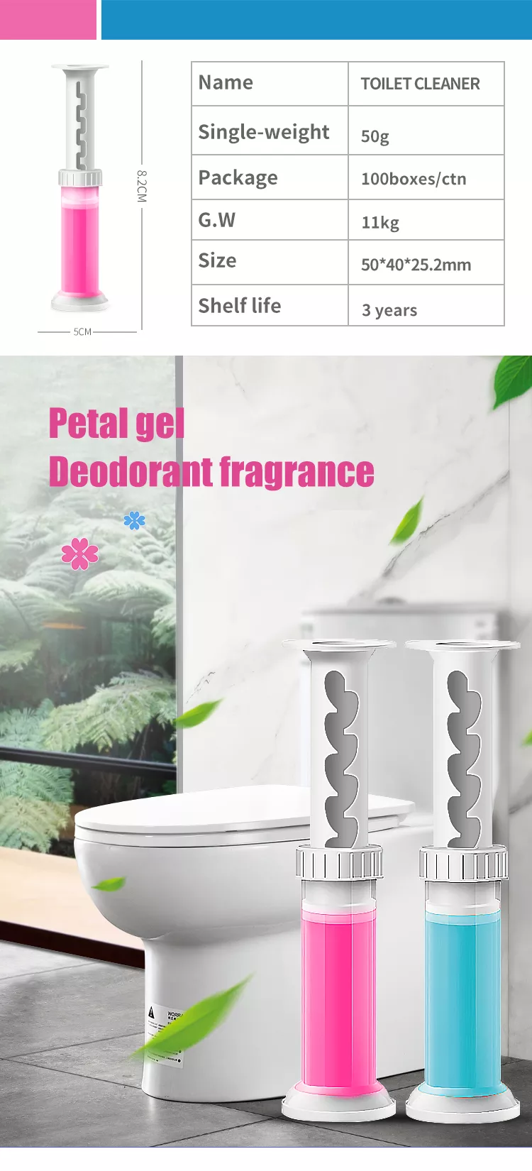 Perfumador & Limpiador Gel Jeringa Formato Flores Aromáticas P/Inodoro-Water Toilet Alta Calidad - Imagen 3