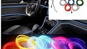 Cable Hilo Tira Luz Neon Flexible Decorativo 2.3 mm x 3 Metros - 12v Interior Automóvil / Uso General - P/Pegar