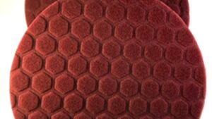 Pad 1 Faz Espuma Pulido Corte Alto / Bordeau - Velcro P/ Pulidora 7"-175mm - Mod. Rombo