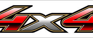 Sticker Calco Pegotin Vinilo Emblema 4x4 - 4x2 x Par