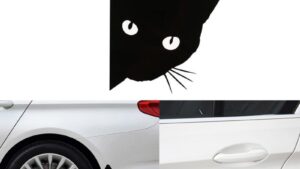Sticker Pegotin Calco Autoadhesivo Vinilo Gato (Cat Face) Automóvil x Unidad