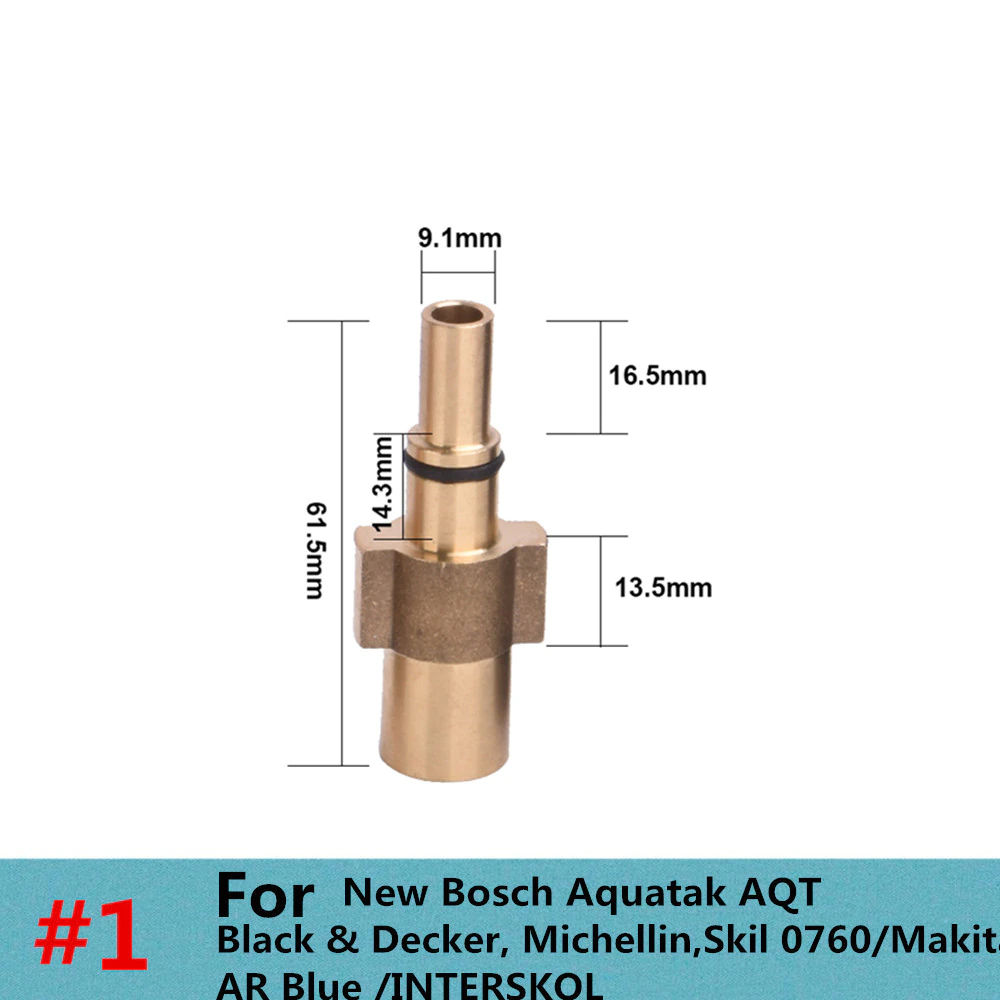 Adaptador Acople Rápido P/Pistola de Espuma de Lavado Vehículos - Manguera Hidro / Bronce (Varios Modelos) - Imagen 4