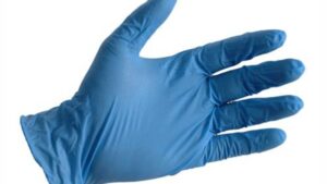 Guantes Nitrilo+Vinilo Antialergénico Examinación Resistente / Libre Polvo / Talles:  L - XL - Color Azul / 10 Pares - Mod.1737-10