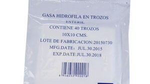 Gasa Hidrofila Esterilizada - Pack 40 Trozos 10cmx10cm (Botiquín Automóvil)