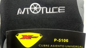 Fundas Cubre Asientos Automóvil Juego 10 Piezas Tela Negra & Gris Resistente Mod.5106