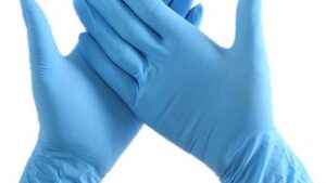 Guantes Nitrilo+Vinilo Antialergénico Examinación Resistente / Libre Polvo / Talles:  L - XL - Color Azul / 5 Pares - Mod.1737-5