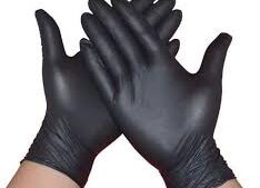 Guantes Nitrilo+Vinilo Antialergénico Examinación Resistente / Libre Polvo / Talles:  L - XL - Color Negro / 5 Pares - Mod.1737-5