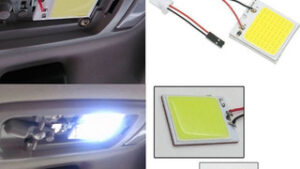Led Plaqueta COB-24T 12V Super Led / Luz Techo Automóvil C/Adaptadores Conexión / Blister Mod.COB24T
